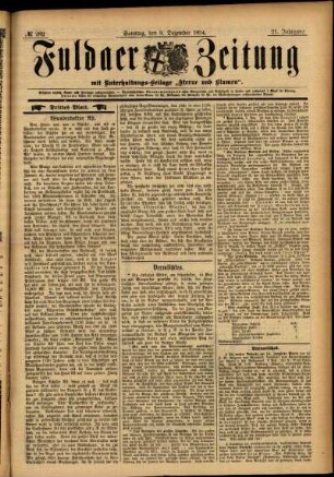 Dritte Ausgabe vom Sonntag, den 09. Dezember 1894.
