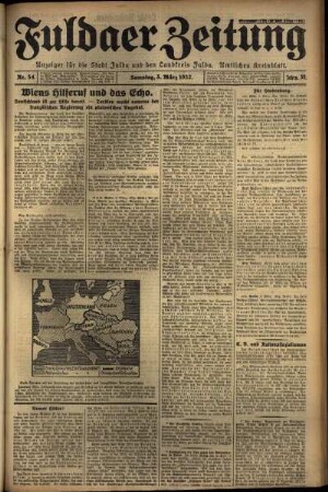 Ausgabe vom Samstag, den 05. März 1932.