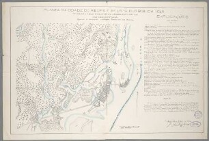 Planta Da Cidade Do Recife E Seus Suburbios Em 1645