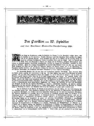 Der Pavillon von W. Spindler auf der Berliner Gewerbe-Ausstellung 1896