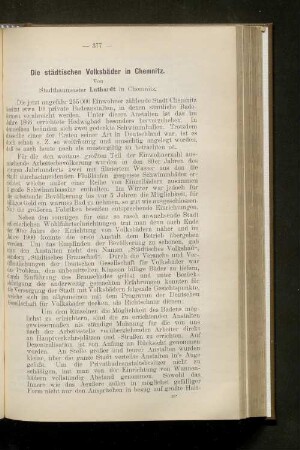 Die städtischen Volksbäder in Chemnitz.