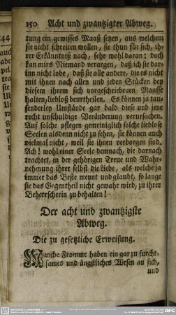Der acht und zwantzigste Abweg. Die zu gesetzliche Erweisung