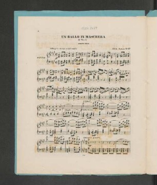 Un Ballo in Maschera di Verdi Potpourri. [Piano.]