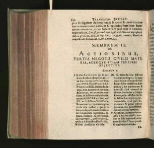 Membrum III. De Actionibus, ...