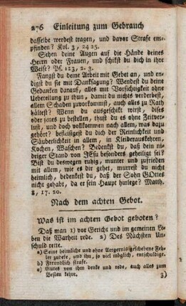 Nach dem achten Gebot.