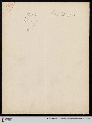 Heid. Hs. 3895 II B - 5,190: Nachlass Heinrich Bassermann, Sonn- und Feiertagspredigten: Predigt zu Mk 8,27-30 (Was es um unser christliches Bekenntnis zu Jesus ist?)