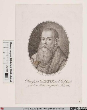 Bildnis Moritz, Herzog (1547 Kurfürst) von Sachsen (reg. 1541-53)