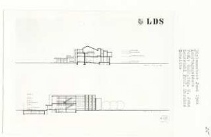 Landtagsgebäude (Diplomarbeit bei Bernhard Hermkes): Schnitte 1:200