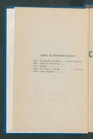 Libros de Fernández Moreno