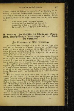 Zur Erinnerung an Adolf Diesterweg