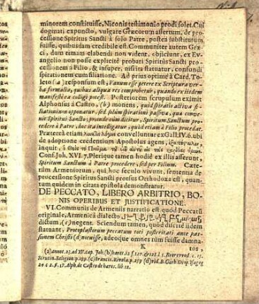De Peccato, Libero Arbitrio, Bonis Operibus Et Justificatione. VI.
