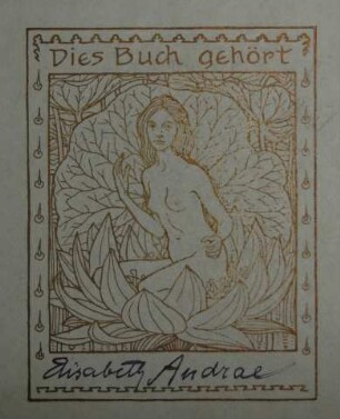 Exlibris / Elisabeth Andrae [Andrae, Elisabeth] [Blanko-Exlibris]