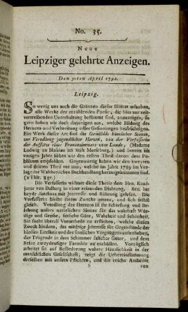 No. 35. Den 30ten April 1790.