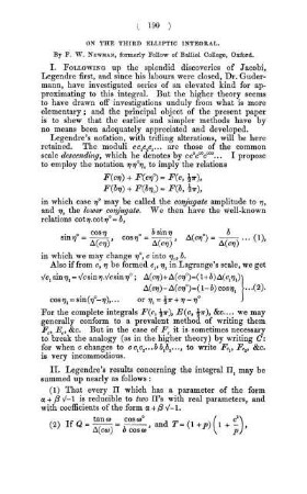 On the third elliptic integral.