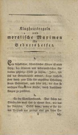Taschenbuch für angehende Geburtshelfer enthaltend eine vollständige Anleitung zur medicinischen und chirurgischen Praxis der Geburtshülfe