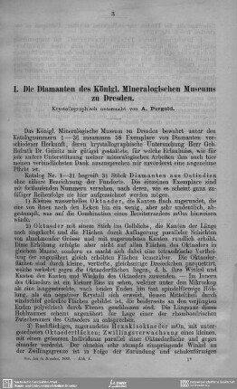 Die Diamanten des Königl. Mineralogischen Museums zu Dresden