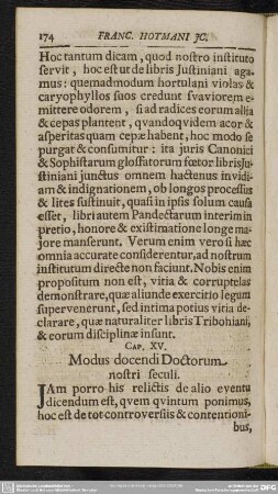Cap. XV. Modus docendi Doctorum nostri seculi