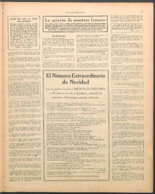 La opinión de nuestros lectores