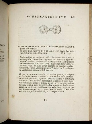 Constantinus. Iun. [ ... mit Abbildungsbeschreibung].