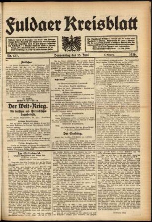 Ausgabe vom Donnerstag, den 15. Juni 1916.