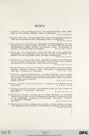 Möbel (Nr. 1-81)