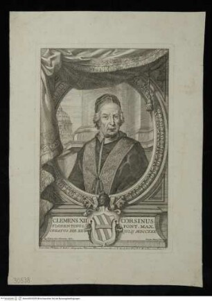 Portrait Papst Clemens XII. - Porträt Clemens XII. Corsini