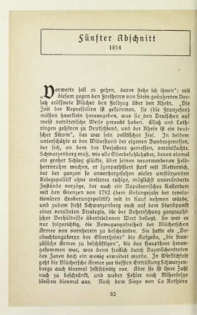 Fünfter Abschnitt 1814