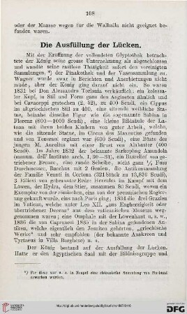 Die Ausfüllung der Lücken
