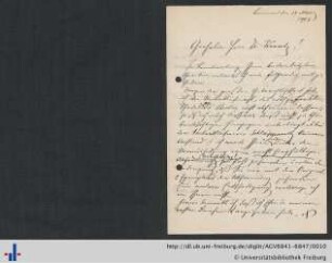 Brief, 18.03.1903