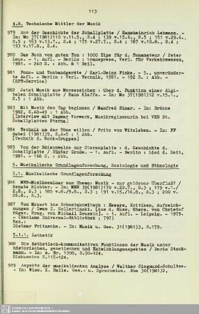 5. Musikalische Grundlagenforschung, Soziologie und Ethnologie
