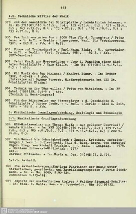5. Musikalische Grundlagenforschung, Soziologie und Ethnologie