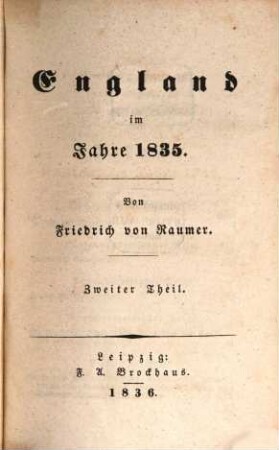 England im Jahre 1835, 2