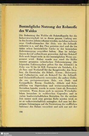 Bestmögliche Nutzung der Rohstoffe des Waldes