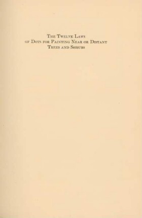 The twelve laws of dots for painting near or distant trees and shrubs