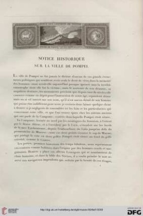 Notice historique sur la ville de Pompei
