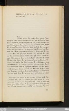 Literatur In Französischer Sprache