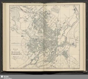 Plan der Kreisstadt Plauen