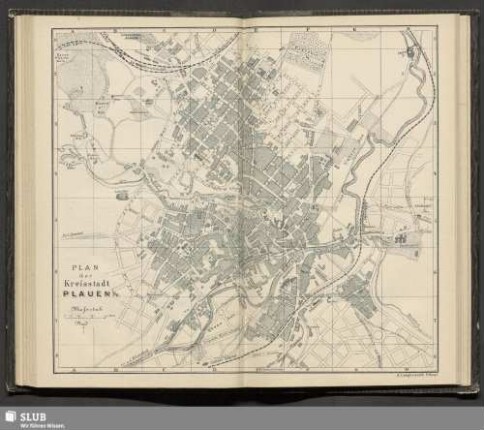 Plan der Kreisstadt Plauen