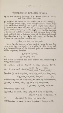Theorems on related curves.