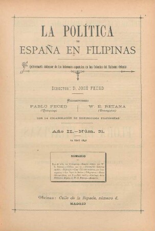 Núm. 31. 12 Abril 1892