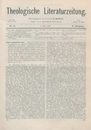 281-285 [Rezension] Gebhardt, Oscar de, Patrum apostolicorum opera. Textum ad fidem codicum et graecorum et latinorum adhibitis praestantissimis editionibus recensuerunt. Editio post Dresselianam alteram tertia. Fascic. III