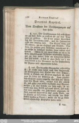 Drittes Kapitel. Vom Trassiren der Verschanzungen auf dem Felde.