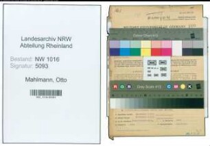 Entnazifizierung Otto Mahlmann , geb. 08.08.1880 (Lehrer)