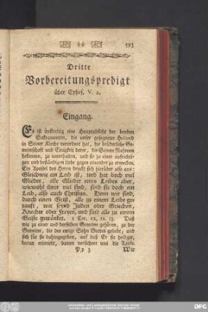 Dritte Vorbereitungspredigt über Ephes. V. 2.