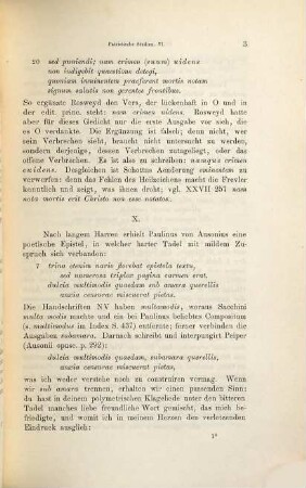Patristische Studien, 6. Zu den Gedichten des h. Paulinus von Nola
