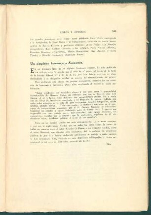 Un simpático homenaje a Sarmiento