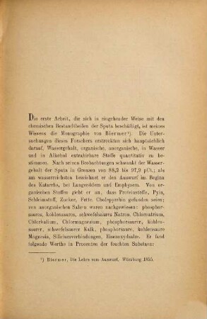 Beiträge zur Lehre vom Auswurf ...