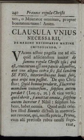 Clausula Unius Necessarii, ...