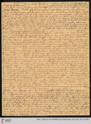 Korrespondenz von Alice und Ludwig Klein: Brief von Alice Klein an Kurt Klein, Irmgard Ehrlich und Max Klein