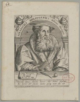 Bildnis des Henricus Bulingerus